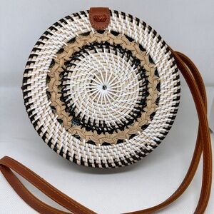 Bamboo Round Shoulder Bag